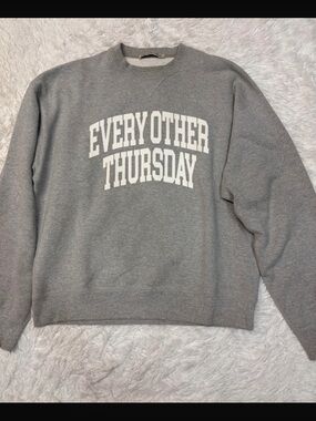 Every Other Thursday Gray Crewneck Sweatshirt